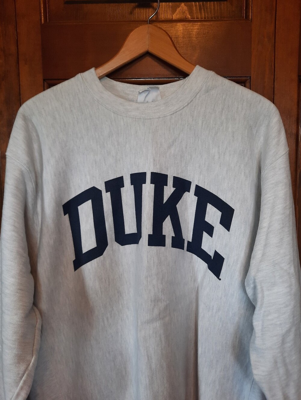 Champion Reverse Weave Duke University Gray Unisex Crewneck Sweatshirt Size L - Picture 2 of 13
